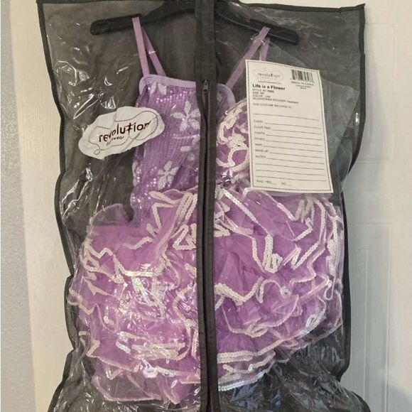 NEW IN BAG Size MC Dress Up Dance Costume Pink Purple Style RC16882 W/Headband - Picture 4 of 5